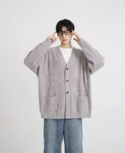 Oversized Ribbed Knit Cardigan With Button Front -Modern Wear Shop O1CN01MwPMCZ1sgABI3j5f1 738455795