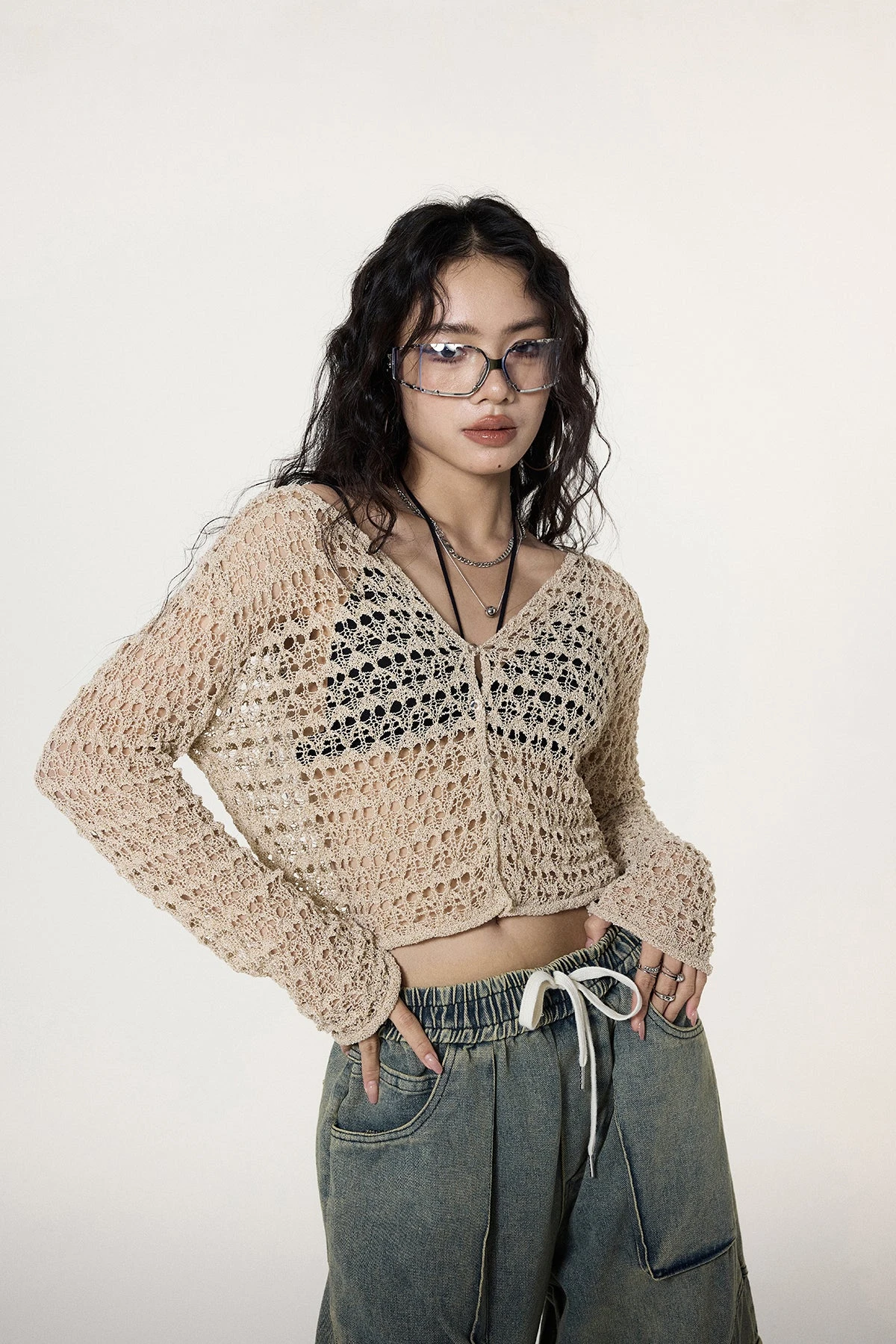Crochet Crop Top With Flare Sleeves 2 Crochet Crop Top With Flare Sleeves - Image 2