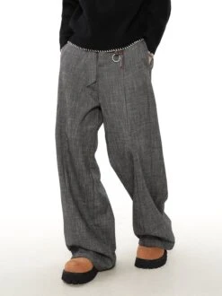 Wide Leg Textured Trousers With Strap Belt 9 Wide Leg Textured Trousers With Strap Belt -Modern Wear Shop O1CN01NnTOV21VQpnHSnOv9 2434502648