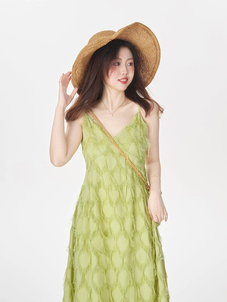 Textured Spaghetti Strap Midi Dress 13 Textured Spaghetti Strap Midi Dress - Image 13