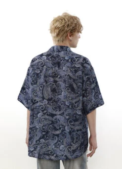 Paisley Print Short Sleeve Button Shirt With Flap Chest Pockets -Modern Wear Shop O1CN01Ok6MgT1VQpk7ezu3A 2434502648