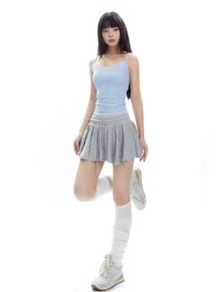 Pleated Jersey Mini Skirt With Drawstring Waist 31 Pleated Jersey Mini Skirt With Drawstring Waist -Modern Wear Shop O1CN01OtnDnA2NBFUZFCsdF 2200576249924