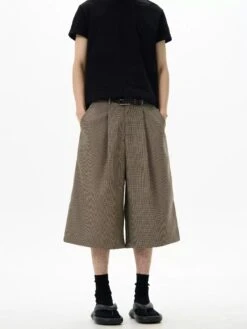 Wide-Leg Pleated Houndstooth Pattern Bermuda Shorts 7 Wide-Leg Pleated Houndstooth Pattern Bermuda Shorts -Modern Wear Shop O1CN01P9rNTl20vkeMOo6zs 3336176912 jpg q50 jpg