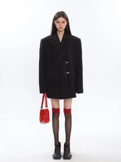 Oversized Notch Lapel Double-Breasted Blazer With Silver Accents 24 Oversized Notch Lapel Double-Breasted Blazer With Silver Accents -Modern Wear Shop O1CN01PIiFqJ1iBnaiyDJIV 2201256844375