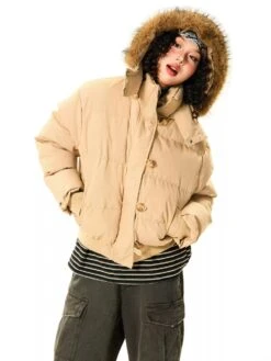 Puffer Bomber Jacket With Detachable Faux Fur Hood -Modern Wear Shop O1CN01PSXx7w1HvbnHr7gEl 2971280820 jpg q50 jpg