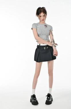 Distressed Hem Skort Pleated Mini Skirt -Modern Wear Shop O1CN01Poxi3n1khWIa6IoVa 4231704715