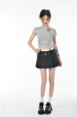 Distressed Hem Skort Pleated Mini Skirt -Modern Wear Shop O1CN01Poxi3n1khWIa6IoVa 4231704715 549de03c 78d1 4d1f 8086 008910e34b2f