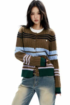 Slim Striped Cable-Knit Cardigan Sweater -Modern Wear Shop O1CN01Q8ofFq2NBFT8egVrz 2200576249924