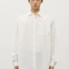 Relaxed Button-Up Long Sleeve Shirt With Chest Pocket