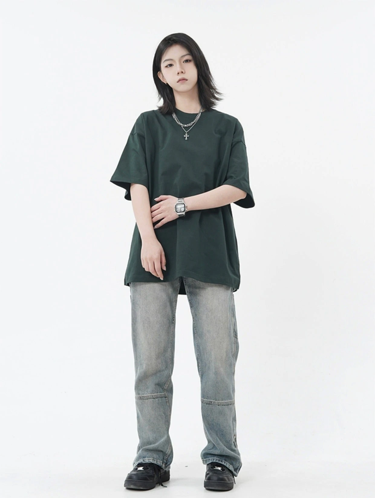 Oversized Plain T-Shirt 10 Oversized Plain T-Shirt - Image 10