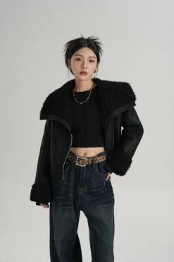 Faux Leather Shearling Lined Oversized Biker Jacket -Modern Wear Shop O1CN01R08Mqu1t4RCKbuDIR 722875848