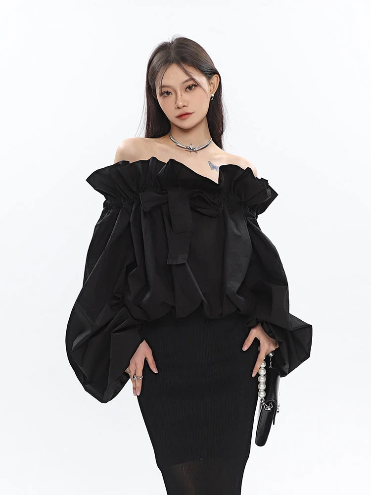 Ruffle Off Shoulder Crop Top 8 Ruffle Off Shoulder Crop Top - Image 8