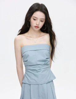 Flowy Draped Strapless Tube Top -Modern Wear Shop O1CN01RiDR2F1pfIYaJpYu2 2829525387