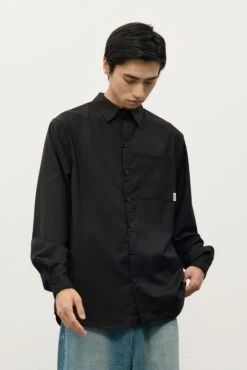 Relaxed Button-Up Long Sleeve Shirt With Chest Pocket -Modern Wear Shop O1CN01SebjmF1TcA6YMAFGn 2206881692402