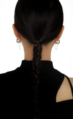 Double Hoop Earrings With Link Chain -Modern Wear Shop O1CN01T3mCAl1NLmDQic5YG 2298141554