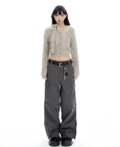 Fuzzy Cropped Scarf-Detail Cardigan With Button Front -Modern Wear Shop O1CN01TbTvuJ2NBFRT4RWar 2200576249924
