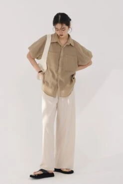 Puff Sleeve Button Top -Modern Wear Shop O1CN01U8AUnd1yrxryRU5Pt 2201730036633