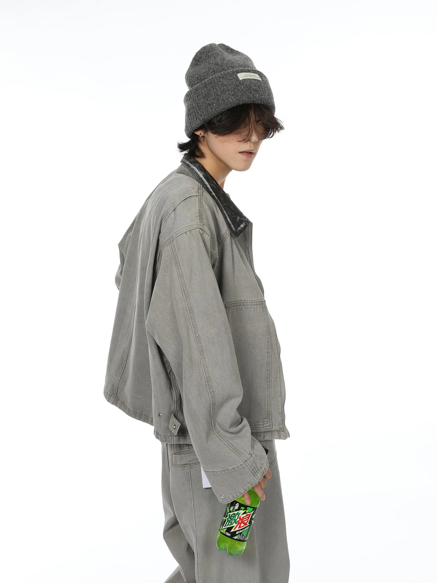 Oversized Wide-Fit Washout Denim Jacket And Wide-Leg Jeans Set 3 Oversized Wide-Fit Washout Denim Jacket And Wide-Leg Jeans Set - Image 3