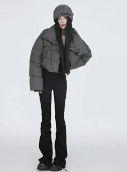 Diagonal Zip Cropped Puffer Jacket 21 Diagonal Zip Cropped Puffer Jacket -Modern Wear Shop O1CN01UT4PBg1dyHM4e3AZl 3356833804