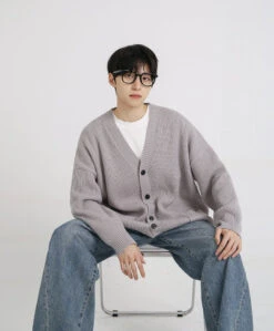 Oversized Ribbed Knit Cardigan With Button Front -Modern Wear Shop O1CN01Ui9zKH1sgABJJntWf 738455795