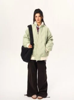 Contrast Trim Oversized Quilted Puffer Bomber Jacket -Modern Wear Shop O1CN01Ukj9E01kpJBmLUr5Q 2211915704732