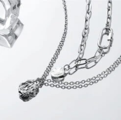 Double Chain And Pendant Necklace -Modern Wear Shop O1CN01V5v4yv25kp0Q108Qz 2209450957565