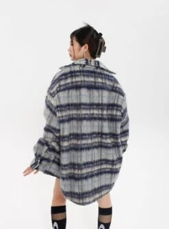 Plaid Fuzzy Oversized Button Shirt -Modern Wear Shop O1CN01Vdjfqg1FVq2qOkAsQ 90830493
