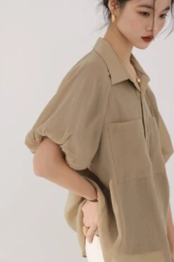 Puff Sleeve Button Top -Modern Wear Shop O1CN01VepsPs1yrxrtm4BS8 2201730036633