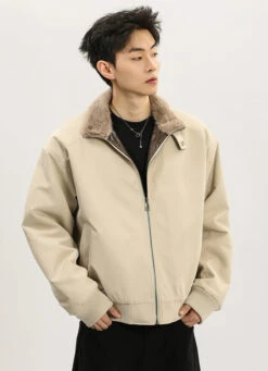 Faux Fur Lined Bomber Jacket With Snakeskin Detail -Modern Wear Shop O1CN01WnqN2R1knTcJUiwX8 3161734728