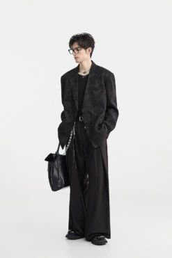 Textured Floral Pattern Single-Breasted Blazer 23 Textured Floral Pattern Single-Breasted Blazer -Modern Wear Shop O1CN01X5oPLy2HIgJb62YXF 57069128