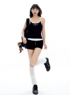 Contrast Waistband Buttoned Terry Shorts -Modern Wear Shop O1CN01Xhvs5f2NBFURWy1IE 2200576249924