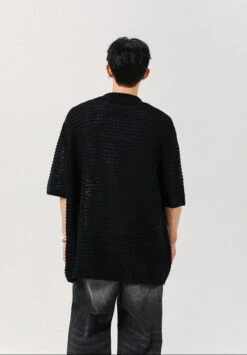 Sheer Open Knit Button-Up Short Sleeve Shirt 30 Sheer Open Knit Button-Up Short Sleeve Shirt -Modern Wear Shop O1CN01XjFFss1waRlRiTmgU 2214295046324