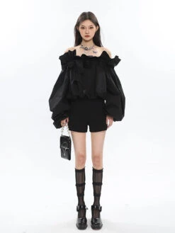 Ruffle Off Shoulder Crop Top 22 Ruffle Off Shoulder Crop Top -Modern Wear Shop O1CN01XvFM2k1iBnbYlEE6Z 2201256844375