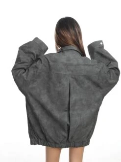 Oversized Faux Suede Zip Jacket With Fireman Buckle Detail -Modern Wear Shop O1CN01YM5Ypg1U7JHDe2DJe 2215632572470