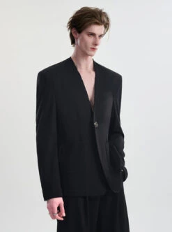 Distressed Hem Single Breasted Blazer With Patch Pockets 20 Distressed Hem Single Breasted Blazer With Patch Pockets -Modern Wear Shop O1CN01YtkXTD1Cf3KIthIuJ 668530107