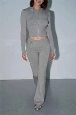 Skinny Ribbed Knit Cropped Hoodie And Lightweight Leggings Co-ord Set -Modern Wear Shop O1CN01Yyjbrw1LPK946znwb 266391291