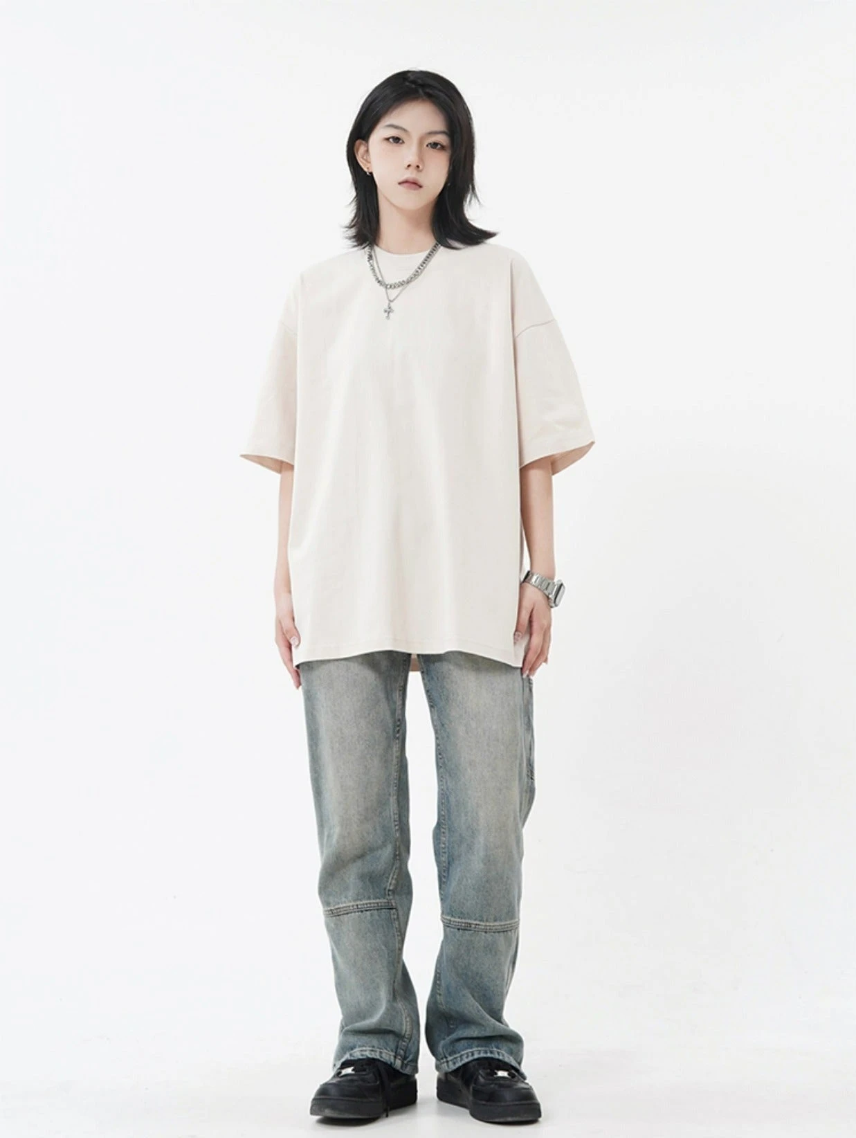 Oversized Plain T-Shirt 8 Oversized Plain T-Shirt - Image 8