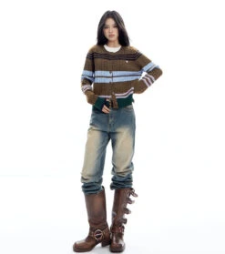 Slim Striped Cable-Knit Cardigan Sweater -Modern Wear Shop O1CN01ZhTOln2NBFT8efuRU 2200576249924