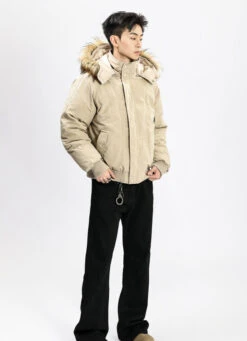 Removable Faux Fur Hoodie Bomber Jacket With Ribbed Hem 26 Removable Faux Fur Hoodie Bomber Jacket With Ribbed Hem -Modern Wear Shop O1CN01ZlC7Z91knTbUvmd7r 3161734728