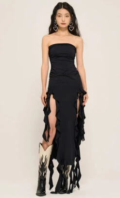 Double Split Ruffle Midi Tube Dress 21 Double Split Ruffle Midi Tube Dress -Modern Wear Shop O1CN01a4ZvUm1jMABTeaZ3d 514294533