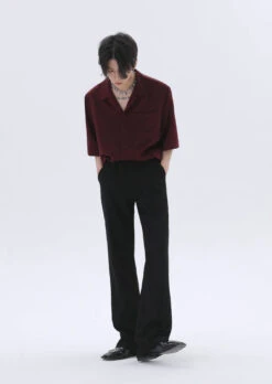 Oversized Silk Short Sleeve Shoulder-Padded Shirt -Modern Wear Shop O1CN01aE6asx27D35TybBTD 2954517762