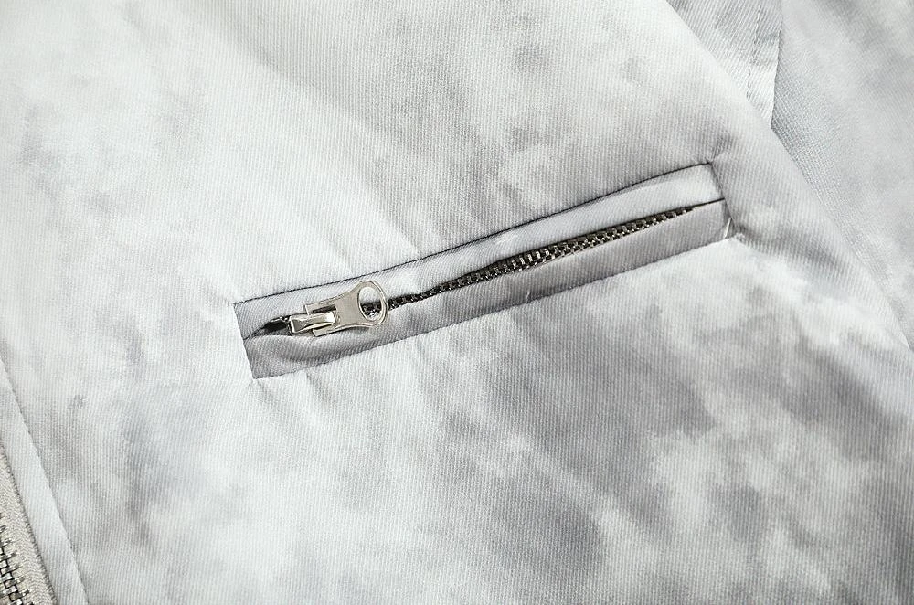 Oversized Acid Wash Bomber Jacket With Snap Button Pockets 8 Oversized Acid Wash Bomber Jacket With Snap Button Pockets - Image 8