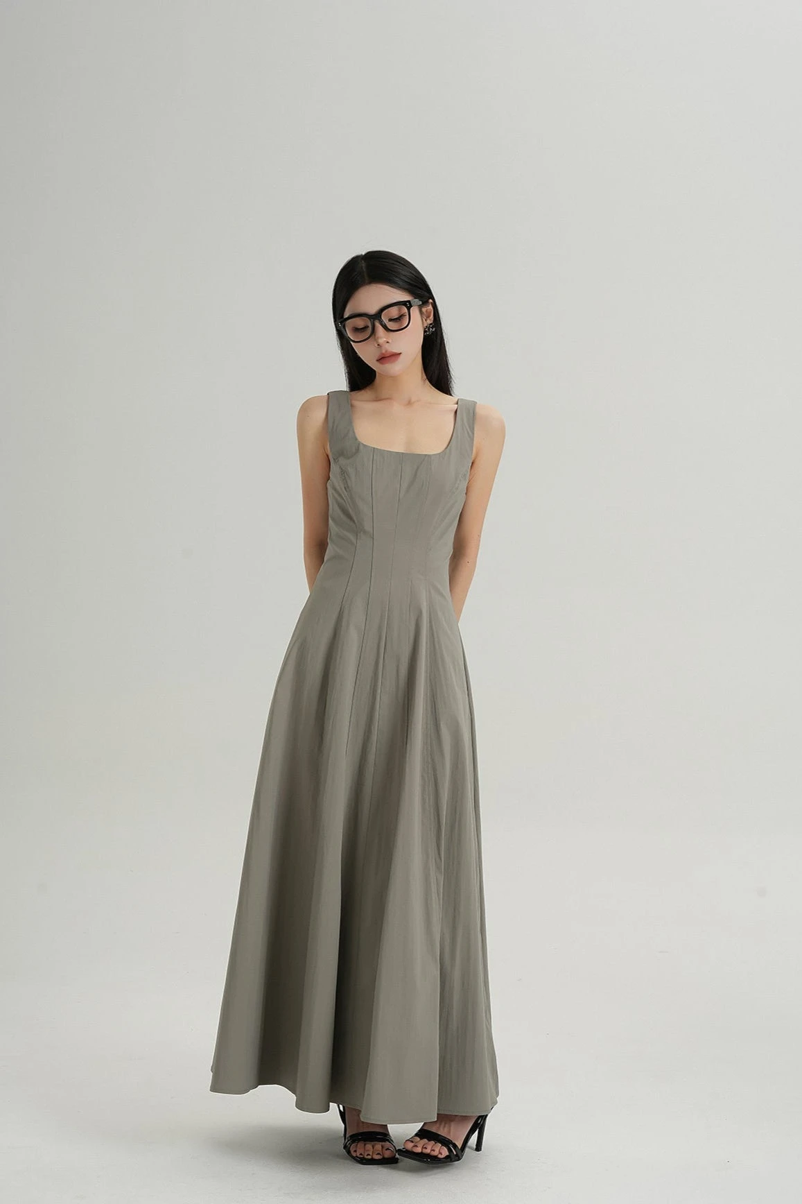 Sleeveless Square Neck Maxi Dress 9 Sleeveless Square Neck Maxi Dress - Image 9