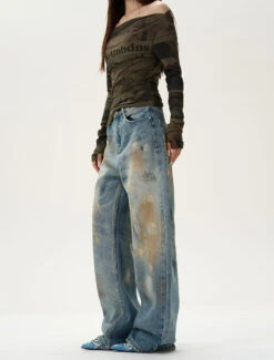 High Waist Wide Leg Paint Smudge Jeans -Modern Wear Shop O1CN01bhoRx11r3P3FWNQ2t 1124265575