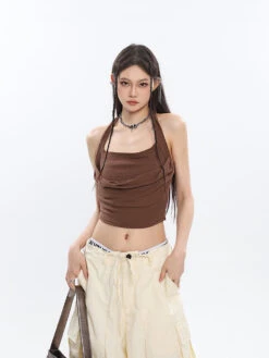 Ruched Halter Crop Top 35 Ruched Halter Crop Top -Modern Wear Shop O1CN01c40Xwi1iBncPPicmD 2201256844375