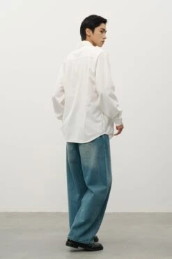 Relaxed Button-Up Long Sleeve Shirt With Chest Pocket -Modern Wear Shop O1CN01ckoNDj1TcA6RTySjU 2206881692402