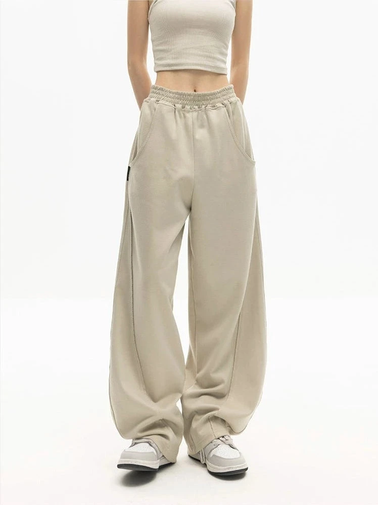 High-Waisted Wide-Leg Paneled Joggers 1 High-Waisted Wide-Leg Paneled Joggers