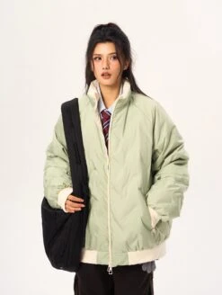 Contrast Trim Oversized Quilted Puffer Bomber Jacket -Modern Wear Shop O1CN01db4yzM1kpJBicZjsW 2211915704732