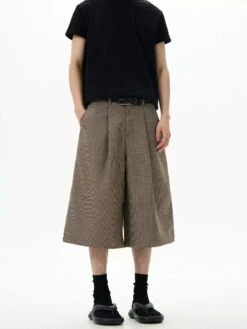 Wide-Leg Pleated Houndstooth Pattern Bermuda Shorts 6 Wide-Leg Pleated Houndstooth Pattern Bermuda Shorts -Modern Wear Shop O1CN01dpSDdY20vkeMOlEAi 3336176912 jpg q50 jpg