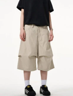 Wide-Leg Utility Knee-Length Capri Shorts -Modern Wear Shop O1CN01dwbeDy1Qxk72lH899 4008732043